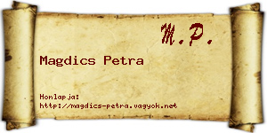 Magdics Petra névjegykártya